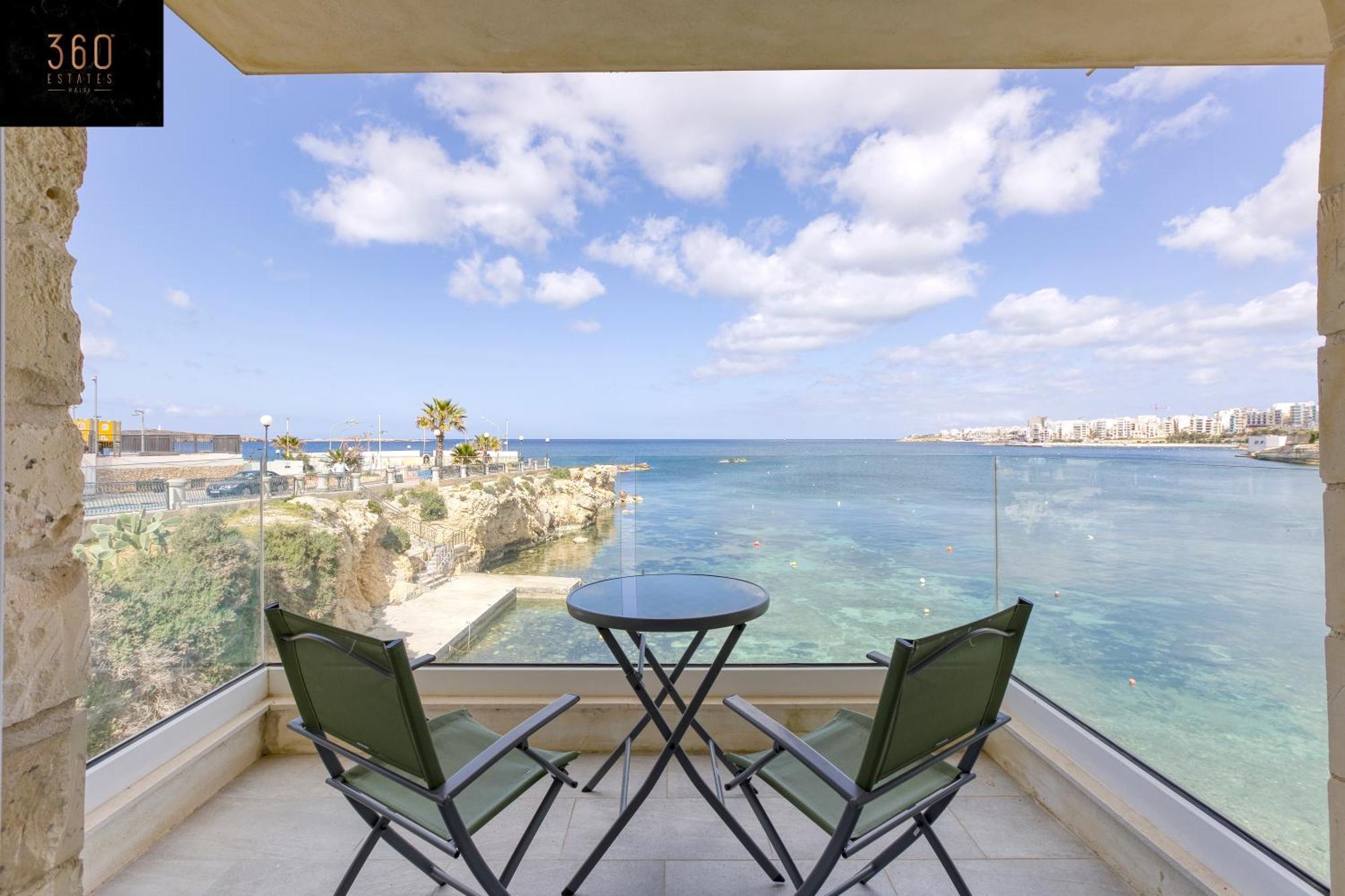 Seafront, With Private Seaview Terrace By 360 Estates * St. Paul's Bay